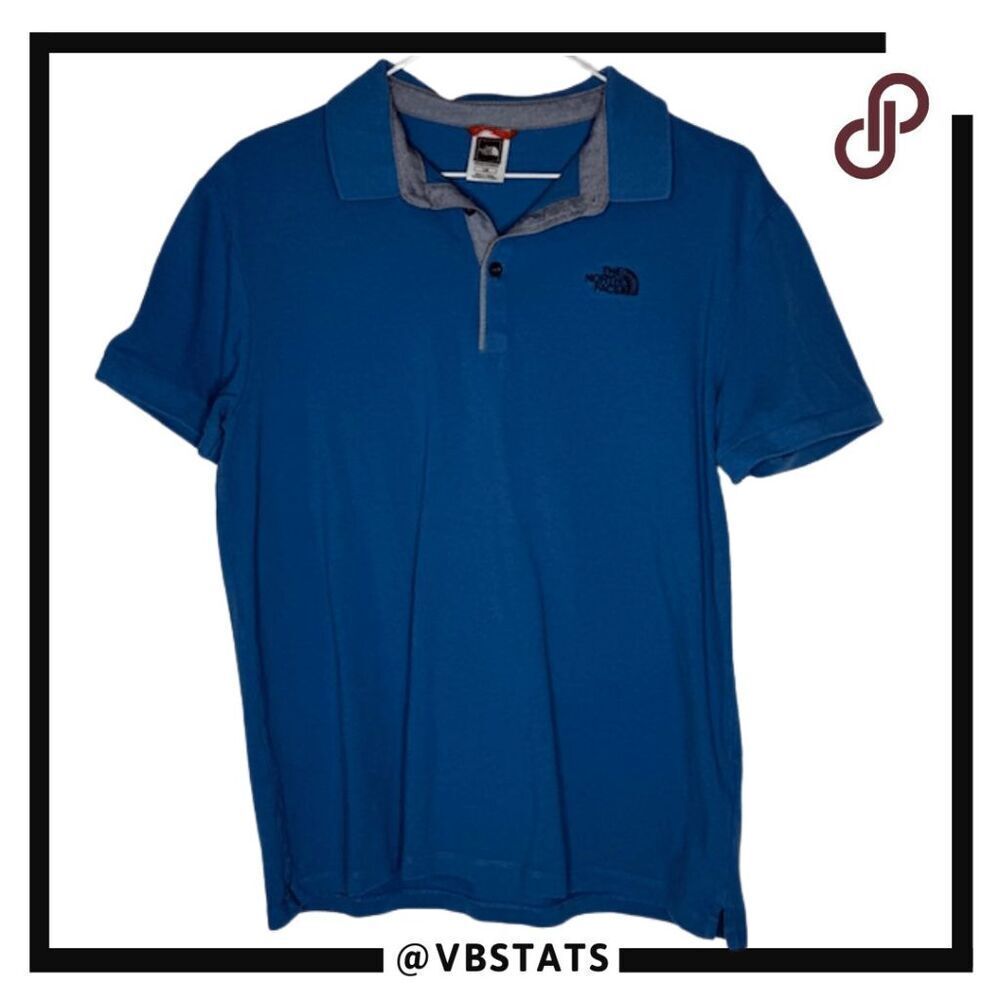 The North Face Men's Golf Performance Polo Shirt Dark Blue Size Large